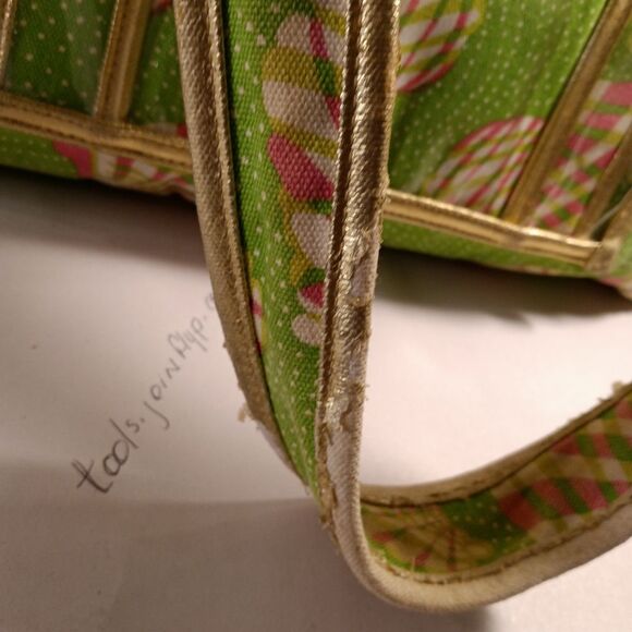 Lilly Pulitzer Resort Large Lime Green Beach Tote - Picture 3 of 5